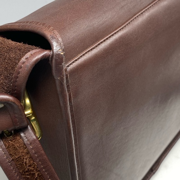 Vintage Coach Stewardess Crossbody Bag Mahogany Colour - Picture 9 of 11